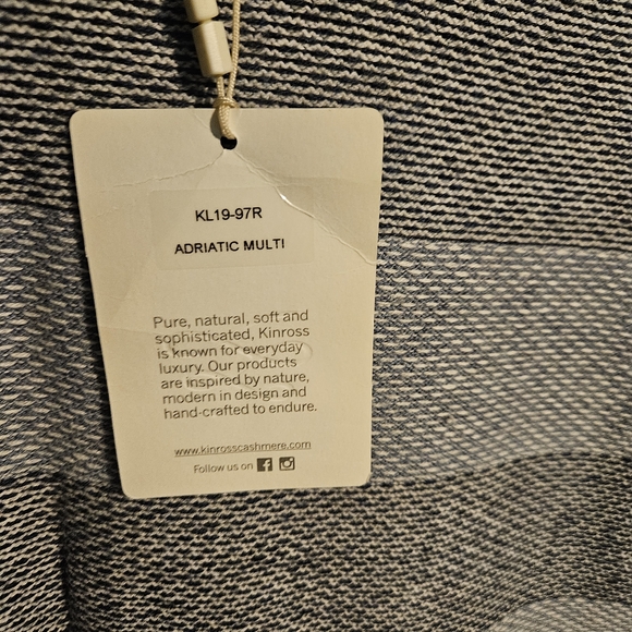 Kinross Women's Black and Gray Striped Sweater - Picture 6 of 8